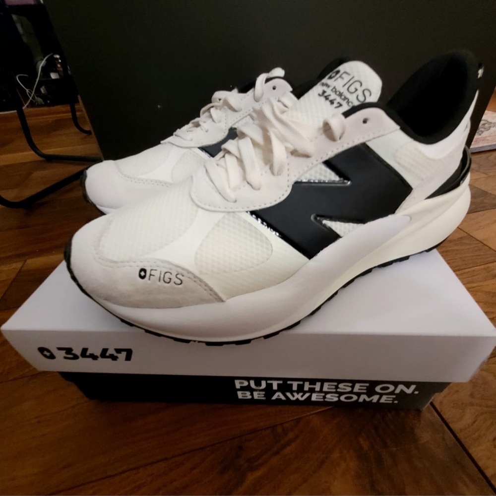 New Balance new in box White and Black FIGS collab Shoes